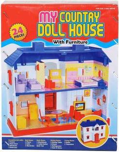 IJAYTOYS Beautiful 24 Pieces Doll House / Dream House with Furniture Playset