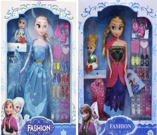 Ak industry 2pc frozen Combo doll foldble hand and legs dol set Fashon doll set