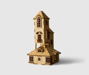 Rajbharti Crafts DIY Dollhouse Kit Diagon Alley Shop Miniature The Burrows House