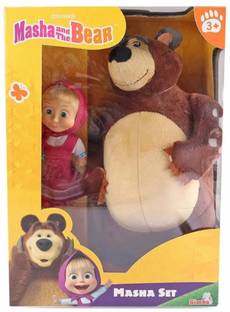 SIMBA Masha And The Bear Masha Set With Doll & Plush