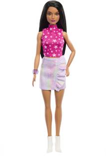 BARBIE Fashionistas Doll #215 with Black Straight Hair & Accessories