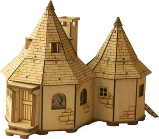 Rajbharti Crafts DIY Dollhouse Kit Diagon Alley Shop Miniature Construction Toys Hagrid's Hut