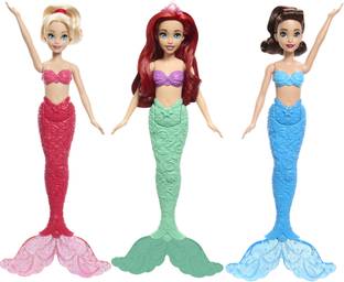 डिज़्नी Princess Ariel & Sisters Mermaid Fashion Doll 3-Pack with Glitter Fins