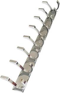 SMW Pack of 1 Stainless Steel SC-Premium Dual Edge -8 PIN Cloth Hanger Door Hanger