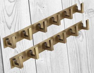 EXECLAVE Stainless Steel Copper Finish Cloth Hooks Hanger Hanging Key Clothes (Pack Of 2) Door Hanger