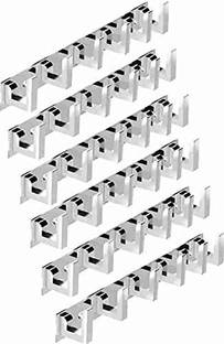 LAPRIK (Pack of 6) L Tone 6 Hook Wall Hanger Cloth Hanger/Door Hanger/Key Holder/ Hook Rail Hanger for Clothes,Keys,Towel(Pack of 6) Door Hanger