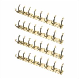 GLOXY 8 Hooks Stainless Steel Wall Mount Hanger for Hanging Clothes- Antique, 4Pcs Door Hanger