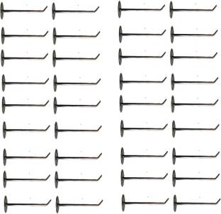 क्यू1 बीड्स 36 Pcs 6" inch Stainless Steel Wall Display Hook Hanger for Shop,Supermarket  डोर हैंगर