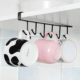 QUICKSHOP Mugs Hooks Under Cabinet Coffee Cups Storage Shelf Chest Tie Scarf hanger Door Hanger