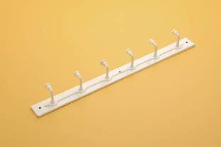 iSTAR 6 Pin Hook for Door Wall for Hanging Keys, Clothes, Towel (pack of 1) (WHITE) Door Hanger
