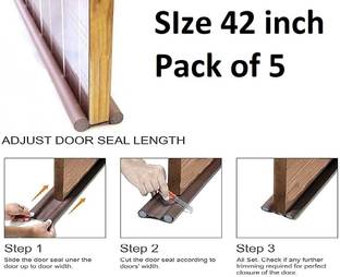 LEEZEN Door Bottom Double Sealing Adjustable Strip Guard - LEEZEN425 Durable Floor Mounted Door Sealing Strip Guard Door Mounted Door Stopper