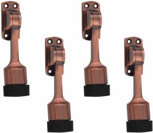 Metal Growers 4 Pack, 5 inch Aluminium Door Stopper | Rose Finish | Kickdown door stopper DS-101-ROSE-104 Door Mounted Door Stopper