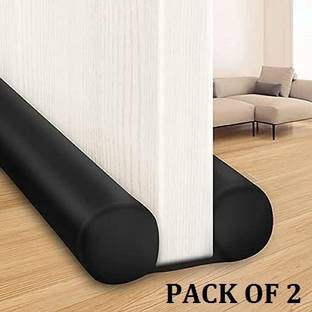 ZUDORA Door Bottom Sealing Guard Strip (Pack of 2) (Black, 39 Inch) Durable Floor Mounted Door Sealing Strip Guard Door Mounted Door Stopper