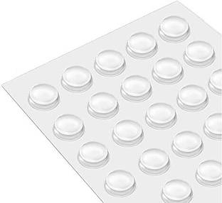 Volo Round Self Adhesive Silicone Bumper Dots with Mute Buffer( 48 pcs) Floor Mounted Door Stopper