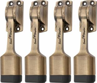 Smart Shophar SHA30ST-VANI-AN05-P4 Aluminium Alloys Vanilla Door Stopper 5 inches Pack of 4 Door Mounted Door Stopper