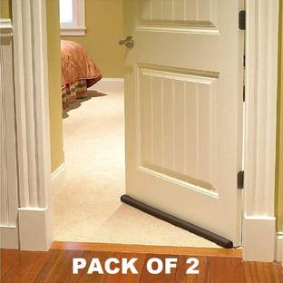 PILONG Door Bottom Sealing Guard Strip (Brown, 36 Inch) Door Bottom Sealing Strip Guard for Home (Brown, 39 Inch)(PACK OF 2) Door Mounted Door Stopper