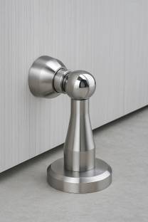 DHAKAD Door Magnet Heavy Duty 4 Inch Magnet For Home/ Office Silver Finish Door Mounted Door Stopper