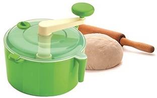Bharatmart Dough Maker (Atta Maker) for Chapati, Paratha, Tandoori Roti, Lassi Maker, Cream Plastic Vertical Dough Maker