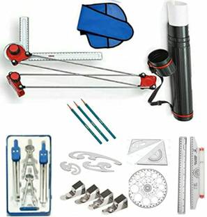 Book birds Engineering _Kit (Set Squares, Protractor, Drawing Clips Etc.) Drafting Compass Set
