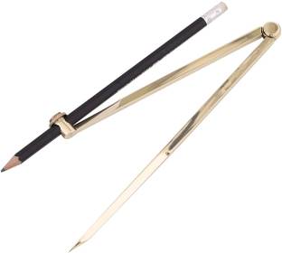 RINM Brass Pencil Compass 8 inch with Perfect Accuracy Drafting Compass Set