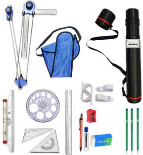 Book birds Mini drafter, sheet holder box, Roller scale, pro circle for Engineering drawing Drafting Kit