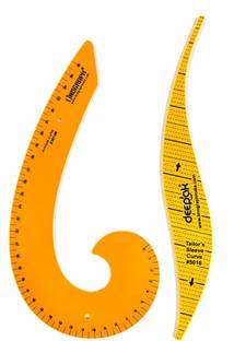 BharatSS Hard Yellow French Curve and Arm Hole Curve Scale 2 pcs Drafting Kit
