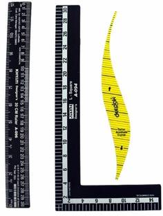 prabhas designs Arm Hole Scale, L, 30 cm Straight scale 3 pcs Combo Drafting Kit