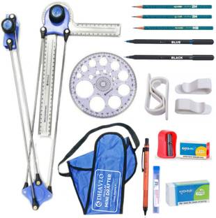 DHAVLO Mini Drafter, Pencils, Pens and Accessories for Engineering Drawing Drafting Kit