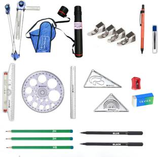 DHAVLO Mini Drafter, Sheet Holder Box and Accessories for Engineering Drawing Drafting Kit