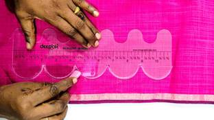 BharatSS Tailoring Scallop Shaped Scale, Pattern Drafting Tool for Garment Design Drafting Kit
