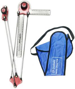 DUSHALA Mini drafter (Red) for Engineering drawing / Professional Drafting Kit