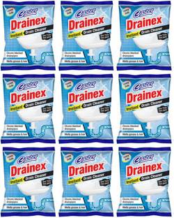 caster drainex instant Powder Drain Opener (pack of 9) Powder Drain Opener