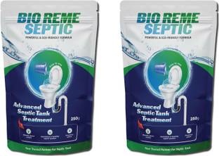 Bio Reme Septic Tank Cleaner I Reduces Sludge Build-up I Odour Removing Bacteria Powder Drain Opener