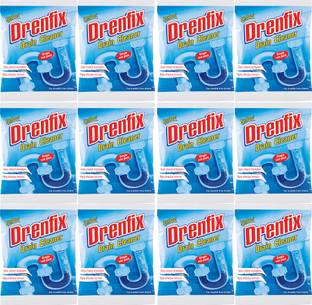 Drenfix Drain Cleaner (50g x 12), Removes Clogs & Blockages Crystal Drain Opener