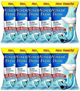 wonder fresh Drain Cleaner, Removes Clogs & Blockages in Just 30 Minutes Powder Drain Opener