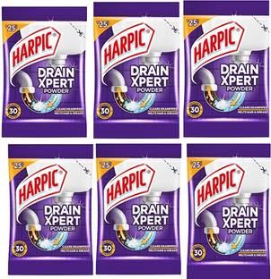 Harpic Drain Xpert Drain Cleaning Powder (50g) PACK OF 6 Powder Drain Opener