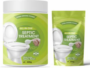 Descouse Septic Tank Cleaner Degrades Kitchen, Bathroom & Toilet Waste Drain Opener Powder Drain Opener
