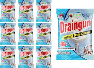 CMD Draingun All Pipe Safe Drain Cleaner powder Clear Clogged Sinks & Pipes(50gm) Powder Drain Opener