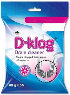 D-Klog Drain Cleaner/Opener Clears Clogged Drain Pipes - Kills germs Powder Drain Opener