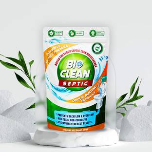 Bioclean Septic Tank Cleaner and Odor Remover, Natural and Effective Bacteria Powder Drain Opener