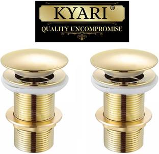 Kyari - Premium GOLD Pop - Up Waste Coupling ( PACK OF 2 ) For Wash Basin Cartridge Faucet