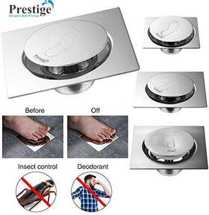Prestige Floor Stainless Steel Pop-Up Strainer