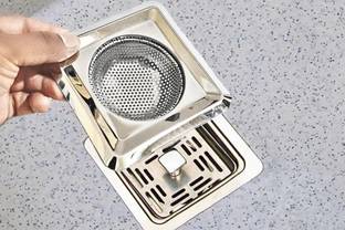 HALSEY Basin Stainless Steel Push Down Strainer