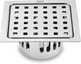 RUHE Floor Stainless Steel Push Down Strainer