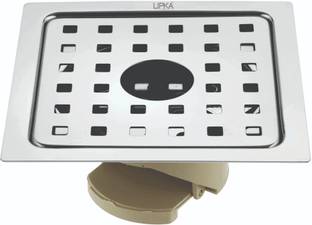 Lipka Floor Stainless Steel Push Down Strainer