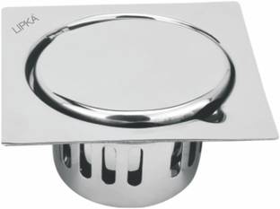 Lipka Floor Stainless Steel Push Down Strainer