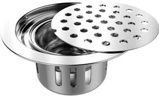 WEKTU Floor Stainless Steel Push Down Strainer