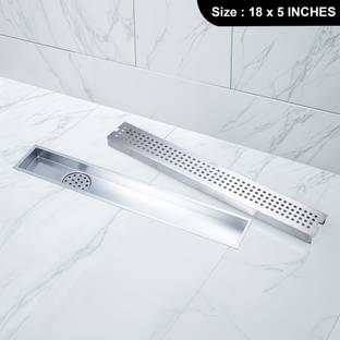 Lipka Floor Stainless Steel Push Down Strainer