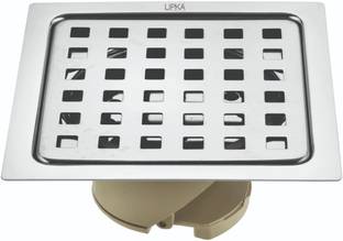 Lipka Floor Stainless Steel Push Down Strainer