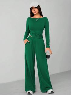 KOTTY Women Two Piece Dress Green Maxi/Full Length Dress
